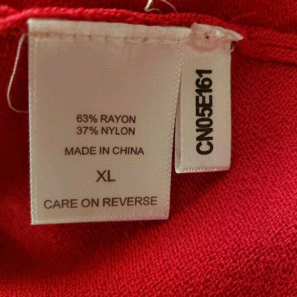 Eva Mendes Red Women's Cardigan Sweater With Rose Buttons Size XL - Picture 8 of 11